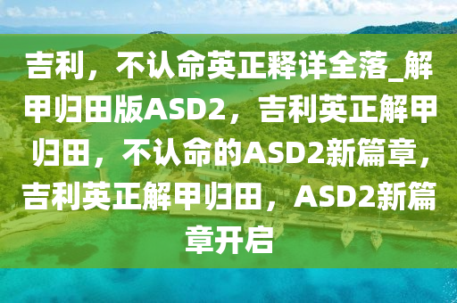 吉利，不认命英正释详全落_解甲归田版ASD2，吉利英正解甲归田，不认命的ASD2新篇章，吉利英正解甲归田，ASD2新篇章开启