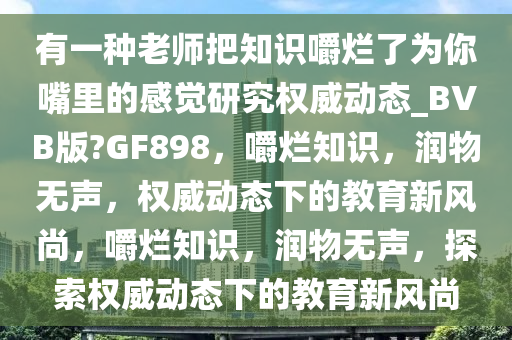有一种老师把知识嚼烂了为你嘴里的感觉研究权威动态_BVB版?GF898，嚼烂知识，润物无声，权威动态下的教育新风尚，嚼烂知识，润物无声，探索权威动态下的教育新风尚