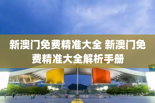 新澳门免费精准大全 新澳门免费精准大全解析手册
