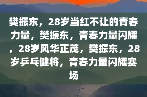 樊振东，28岁当红不让的青春力量，樊振东，青春力量闪耀，28岁风华正茂，樊振东，28岁乒乓健将，青春力量闪耀赛场