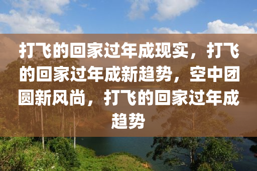 打飞的回家过年成现实，打飞的回家过年成新趋势，空中团圆新风尚，打飞的回家过年成趋势