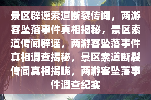景区辟谣索道断裂传闻，两游客坠落事件真相揭秘，景区索道传闻辟谣，两游客坠落事件真相调查揭秘，景区索道断裂传闻真相揭晓，两游客坠落事件调查纪实