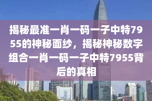 揭秘最准一肖一码一子中特7955的神秘面纱，揭秘神秘数字组合一肖一码一子中特7955背后的真相