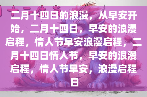 二月十四日的浪漫，从早安开始，二月十四日，早安的浪漫启程，情人节早安浪漫启程，二月十四日情人节，早安的浪漫启程，情人节早安，浪漫启程日