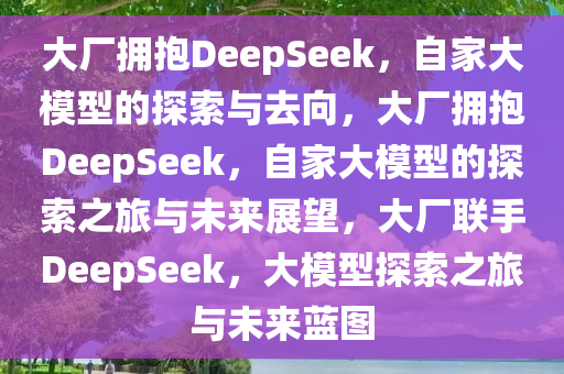 大厂拥抱DeepSeek，自家大模型的探索与去向，大厂拥抱DeepSeek，自家大模型的探索之旅与未来展望，大厂联手DeepSeek，大模型探索之旅与未来蓝图