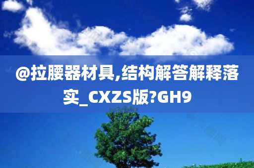 @拉腰器材具,结构解答解释落实_CXZS版?GH9