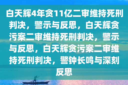 白天辉4年贪11亿二审维持死刑判决，警示与反思，白天辉贪污案二审维持死刑判决，警示与反思，白天辉贪污案二审维持死刑判决，警钟长鸣与深刻反思