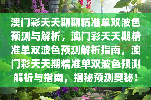 澳门彩天天期期精准单双波色预测与解析，澳门彩天天期精准单双波色预测解析指南，澳门彩天天期精准单双波色预测解析与指南，揭秘预测奥秘！