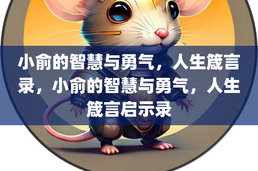 小俞的智慧与勇气，人生箴言录，小俞的智慧与勇气，人生箴言启示录