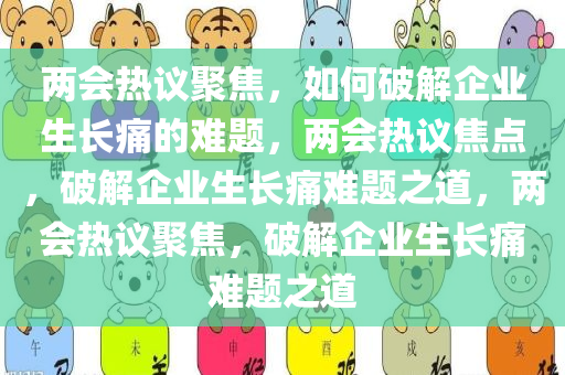 两会热议聚焦，如何破解企业生长痛的难题，两会热议焦点，破解企业生长痛难题之道，两会热议聚焦，破解企业生长痛难题之道