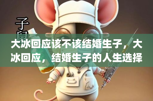 大冰回应该不该结婚生子，大冰回应，结婚生子的人生选择