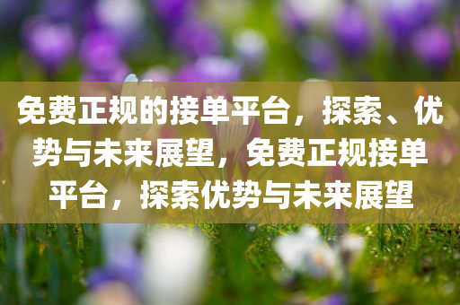 免费正规的接单平台，探索、优势与未来展望，免费正规接单平台，探索优势与未来展望