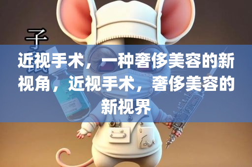 近视手术，一种奢侈美容的新视角，近视手术，奢侈美容的新视界