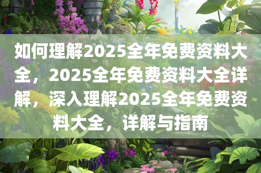 如何理解2025全年免费资料大全，2025全年免费资料大全详解，深入理解2025全年免费资料大全，详解与指南