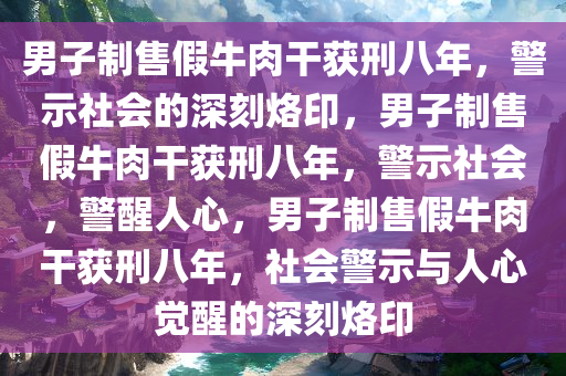 男子制售假牛肉干获刑八年，警示社会的深刻烙印，男子制售假牛肉干获刑八年，警示社会，警醒人心，男子制售假牛肉干获刑八年，社会警示与人心觉醒的深刻烙印