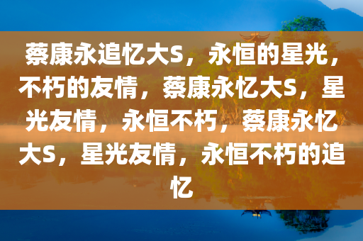 蔡康永追忆大S，永恒的星光，不朽的友情，蔡康永忆大S，星光友情，永恒不朽，蔡康永忆大S，星光友情，永恒不朽的追忆