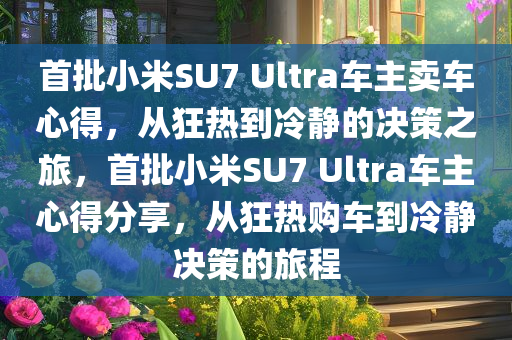 首批小米SU7 Ultra车主卖车心得，从狂热到冷静的决策之旅，首批小米SU7 Ultra车主心得分享，从狂热购车到冷静决策的旅程