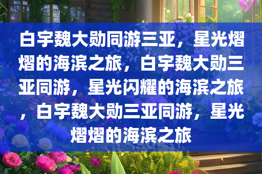 白宇魏大勋同游三亚，星光熠熠的海滨之旅，白宇魏大勋三亚同游，星光闪耀的海滨之旅，白宇魏大勋三亚同游，星光熠熠的海滨之旅