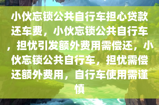 小伙忘锁公共自行车担心贷款还车费，小伙忘锁公共自行车，担忧引发额外费用需偿还，小伙忘锁公共自行车，担忧需偿还额外费用，自行车使用需谨慎