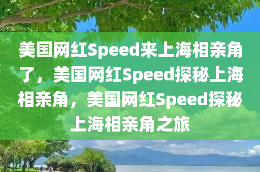 美国网红Speed来上海相亲角了，美国网红Speed探秘上海相亲角，美国网红Speed探秘上海相亲角之旅