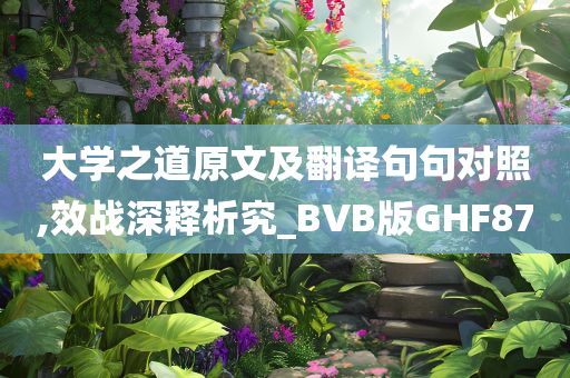 大学之道原文及翻译句句对照,效战深释析究_BVB版GHF87