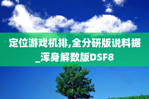 定位游戏机排,全分研版说料据_浑身解数版DSF8