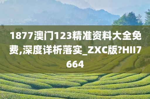 1877澳门123精准资料大全免费,深度详析落实_ZXC版?HII7664