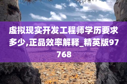 虚拟现实开发工程师学历要求多少,正品效率解释_精英版97768