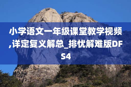 小学语文一年级课堂教学今晚必出三肖2025_2025新澳门精准免费提供·精确判断视频,详定复义解总_排忧解难版DFS4
