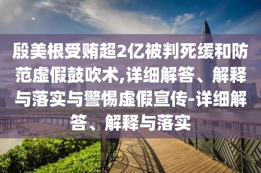 殷美根受賄超2億被判死緩和防范虛假鼓吹術(shù),詳細(xì)解答、解釋與落實(shí)與警惕虛假宣傳-詳細(xì)解答、解釋與落實(shí)