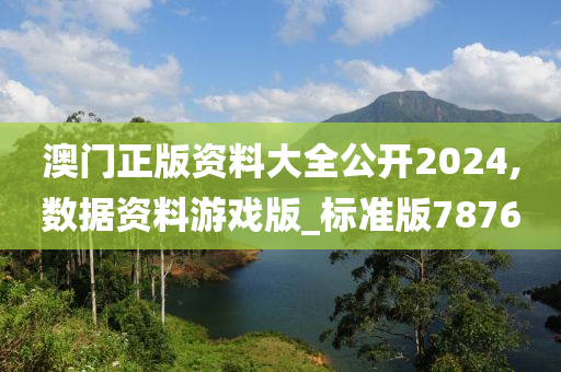 澳门正版资料大全公开2024,数据资料游戏版_标准版7876