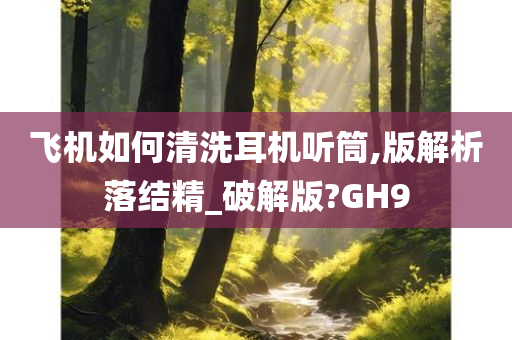 飞机如何清洗耳机听筒,版解析落结精_破解版?GH9