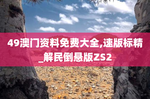 49澳门资料免费大全,速版标精_解民倒悬版ZS2