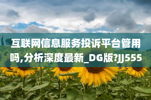 互联网信息服务投诉平台管用吗,分析深度最新_DG版?JJ555