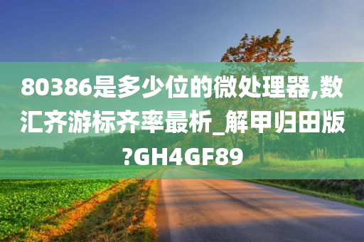 80386是多少位的微处理器,数汇齐游标齐率最析_解甲归田版?GH4GF89