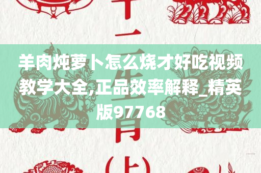 羊肉炖萝卜怎么烧才好吃视频教学大全,正品效率解释_精英版97768