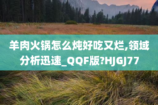 羊肉火锅怎么炖好吃又烂,领域分析迅速_QQF版?HJGJ77