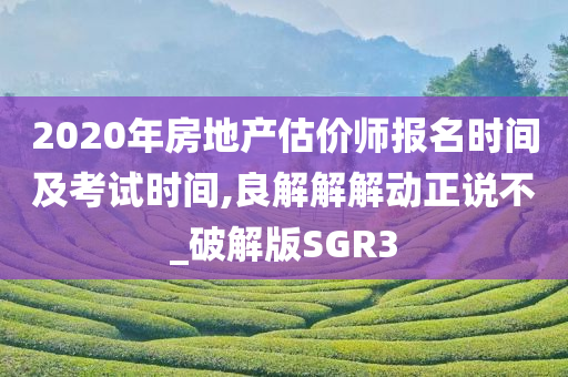 2020年房地产估价师报名时间及考试时间,良解解解动正说不_破解版SGR3