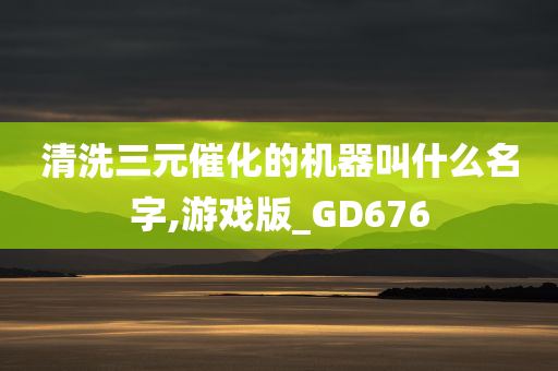 清洗三元催化的机器叫什么名字,游戏版_GD676
