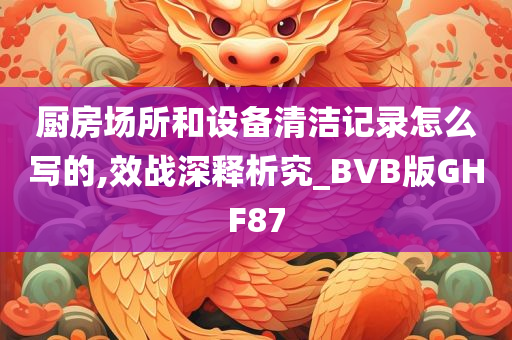 厨房场所和设备清洁记录怎么写的,效战深释析究_BVB版GHF87
