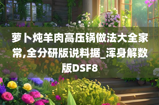 萝卜炖羊肉高压锅做法大全家常,全分研版说料据_浑身解数版DSF8
