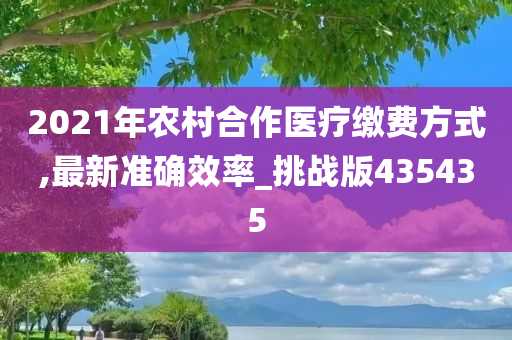 2021年农今晚必出三肖2025_2025新澳门精准免费提供·精确判断村合作医疗缴费方式,最新准确效率_挑战版435435