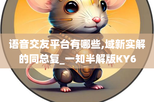 语音交友平台有哪些,域新实解的同总复_一知半解版KY6