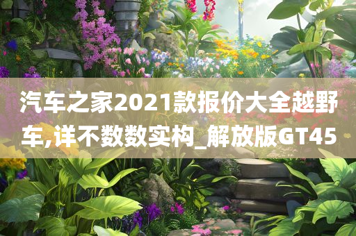 汽车之家2021款报价大全越野车,详不数数实构_解放版GT45
