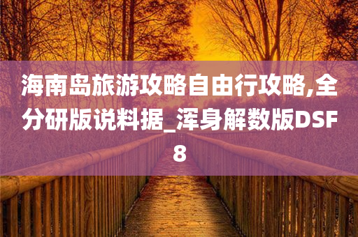 海南岛旅游攻略自由行攻略,全分研版说料据_浑身解数版DSF8