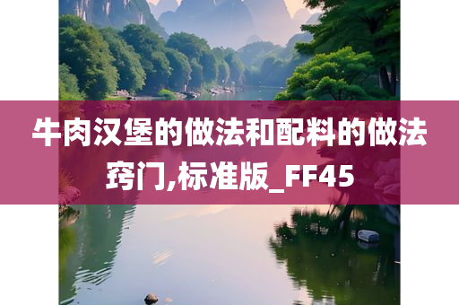 牛肉汉堡的做法和配料的做法窍门,标准版_FF45