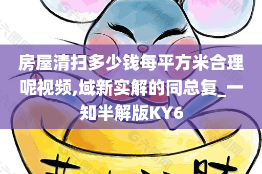 房屋清扫多少钱每平方米合理呢视频,域新实解的同总复_一知半解版KY6