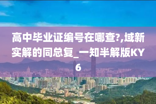 高中毕业证编号