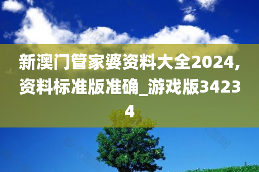 新澳门管家婆资料大全2024,资料标准版准确_游戏版34234