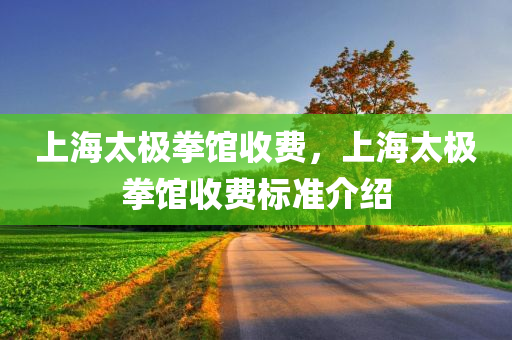 上海太极拳馆收费，上海太极拳馆收费标准介绍